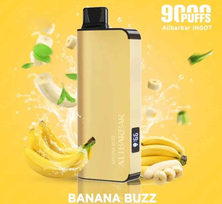 Alibarbar Ingot 9000 Puffs Vape - Banan Buzz: En smagseksplosion i verdensklasse